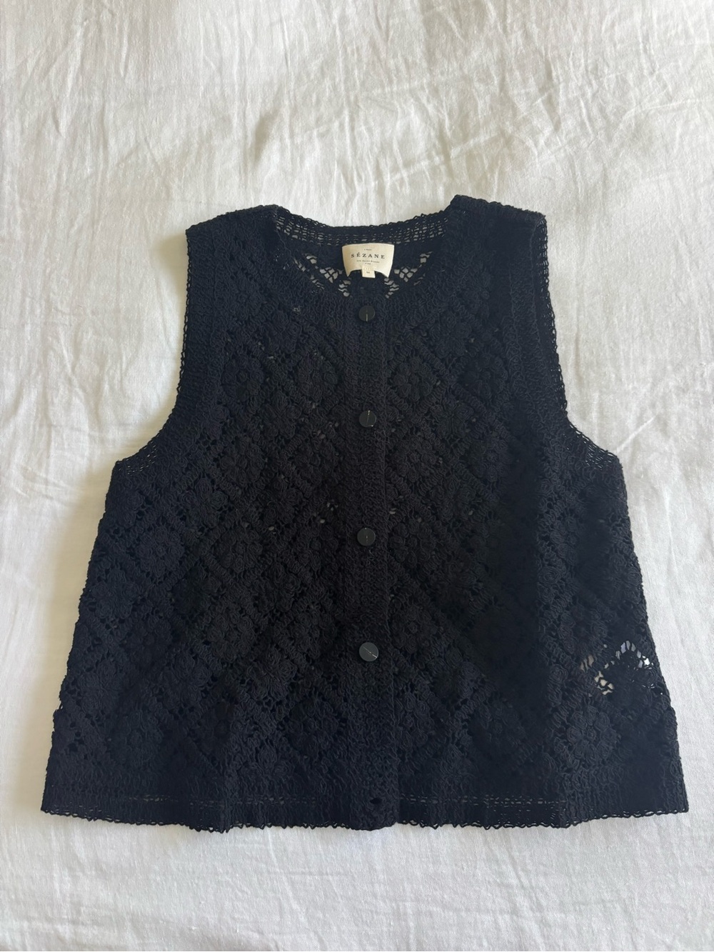 Sézane Ron Top, Medium, Black